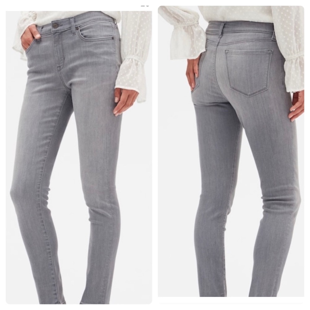 BANANA Republic Gray Skinny Ankle Jeans